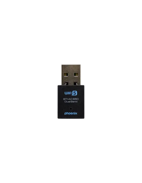 Nano adaptador phoenix receptor de red wifi bluetooth 2 en 1 650mbps dual band
