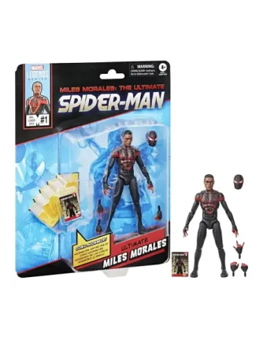 Figura hasbro marvel legends miles morales: the ultimate spider - man mini comics ultimate miles