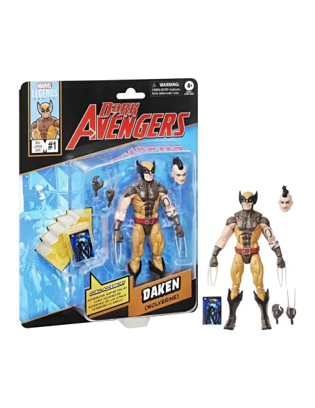 Figura hasbro marvel legends dark avengers mini comics daken (wolverine)