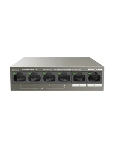 Switch ip - com g2206p - 4 - 63w 6 puertos
