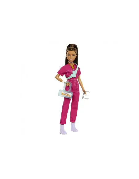 Muñeca barbie mattel mono rosa