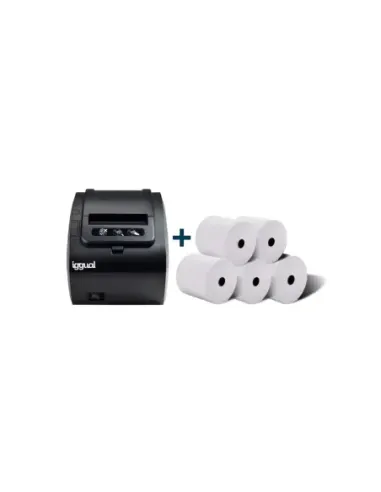 Kit impresora térmica tickets TP8002 + 5 rollos 80
