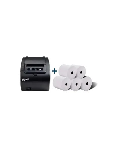 Kit impresora térmica tickets TP8002 + 5 rollos 80
