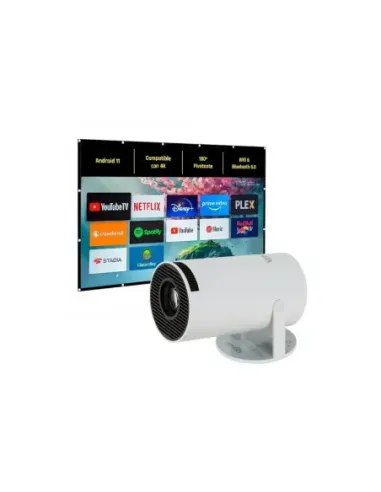 iggual Pack mini proyector + pantalla 120" plegabl