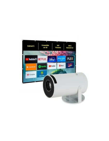 iggual Pack mini proyector + pantalla 120" plegabl
