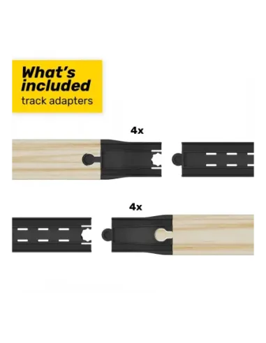 Complemento intelino adaptadores de pistas de madera tren intelino robot