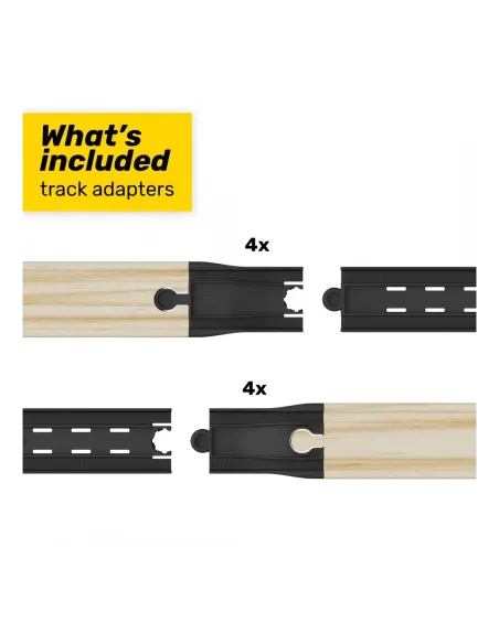 Complemento intelino adaptadores de pistas de madera tren intelino robot