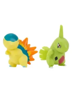 Pack de 2 figuras jazwares pokemon batalla cyndaquil & larvitar 5 cm