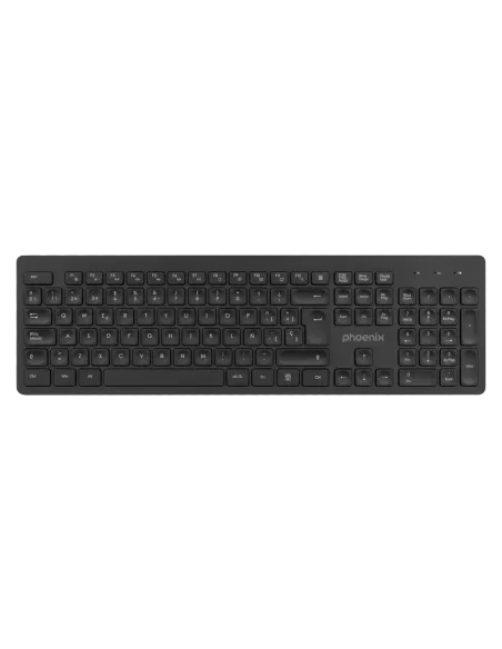 Teclado inalambrico qwerty phoenix k200 negro delgado