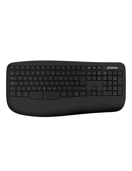 Phoenix k201 teclado ergonomico inalambrico 2.4ghz negro