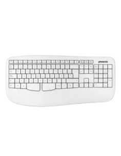 Phoenix k201 teclado ergonómico inalámbrico 2.4ghz blanco