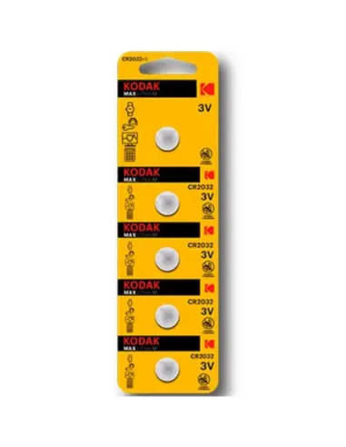Blister pilas kodak max boton litio ultra 2032 blister blister carton perforado -  5 pilas