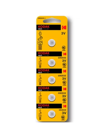 Blister pilas kodak max boton litio ultra 2032 blister blister carton perforado -  5 pilas