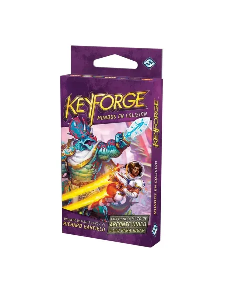 Juego de mesa keyforge mundos en colision mazo pegi 14