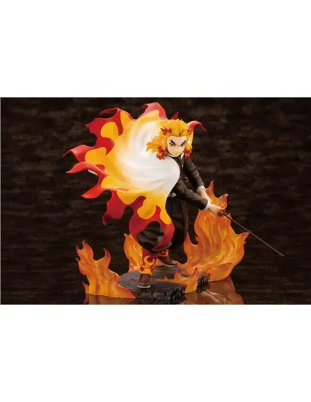 Figura kotobukiya demon slayer kimetsu no yaiba kyojuro rengoku bonus edition