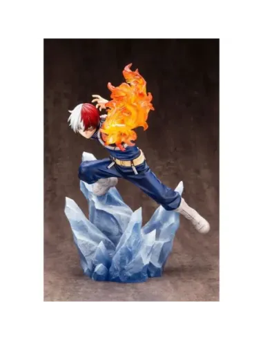 Figura kotobukiya my hero academia artfxj shoto todoroki ver 2 bonus edition pvc escala 1 - 8 26 cm