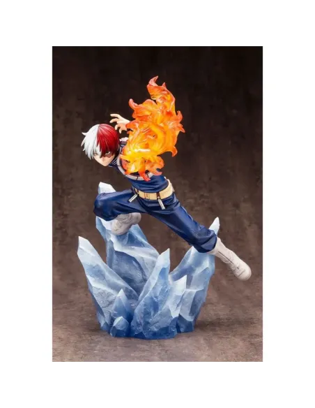 Figura kotobukiya my hero academia artfxj shoto todoroki ver 2 bonus edition pvc escala 1 - 8 26 cm