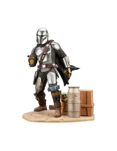 Figura kotobukiya star wars the mandalorian mandaloriano & the child grogu estatua artfx 1 - 7