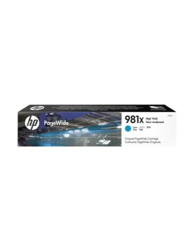 Cartucho hp pagewide enterprise 981x color 556 - mfp 586 capacidad cyan