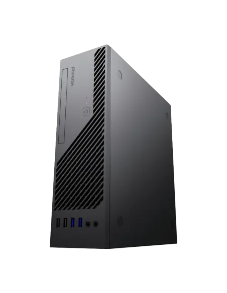 Caja de ordenador phoenix micro atx lite - s3 formato ultra slim de 8 litros con usb 3.0 fuente 200w incluida