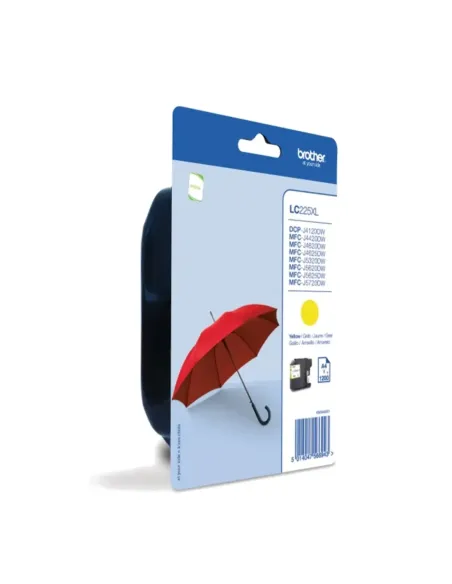Cartucho tinta brother lc225xl amarillo 1200 paginas