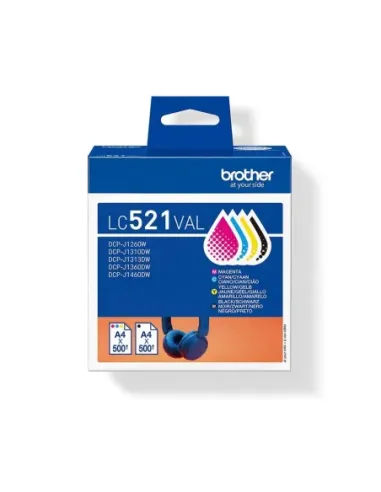 Multipack brother lc521val negro - cian - magenta - amarillo