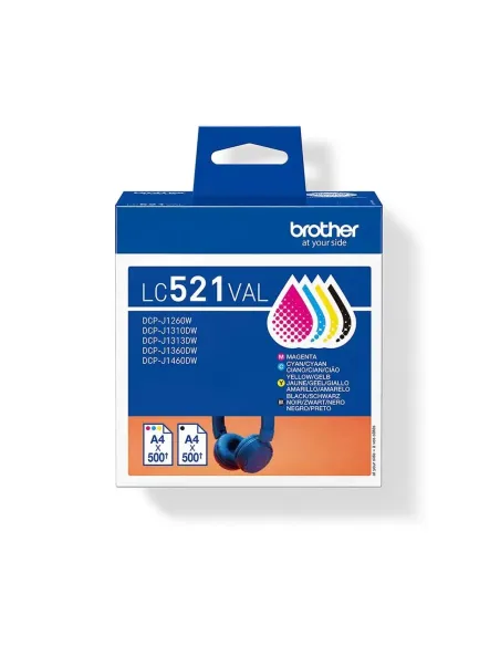 Multipack brother lc521val negro - cian - magenta - amarillo