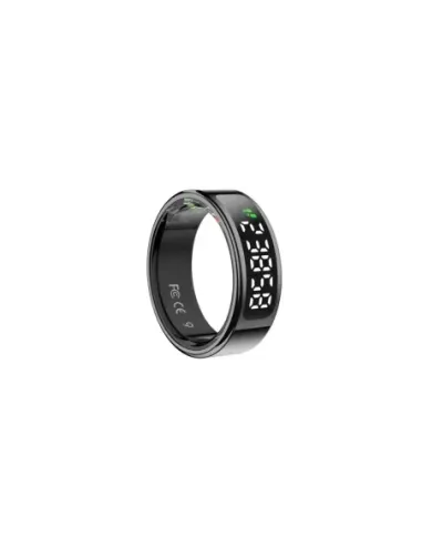 Anillo Inteligente Leotec Kör Mau Smart Ring Talla 10/ Ø20mm/ Notificaciones/ Frecuencia Cardíaca/ Negro