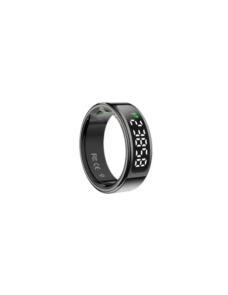 Anillo Inteligente Leotec Kör Mau Smart Ring Talla 10/ Ø20mm/ Notificaciones/ Frecuencia Cardíaca/ Negro