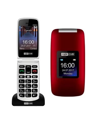 Telefono movil maxcom mm824 red white -  2.4pulgadas -  2g