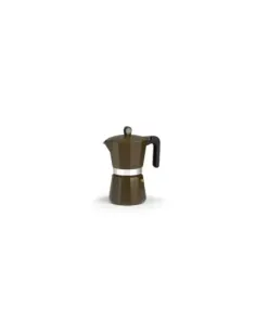 Cafetera Italiana Induction Cream M671012/ 12 Tazas/ Marrón