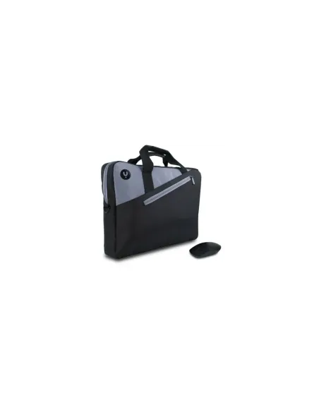 Maletín + Ratón Inalámbrico Monray Master Kit para Portátiles hasta 15.6"/ Negro