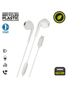 Auriculares muvit e58 usb tipo c blanco