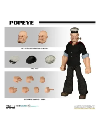 Figura mezco toyz popeye one:12 collective re - run popeye 15.5cm