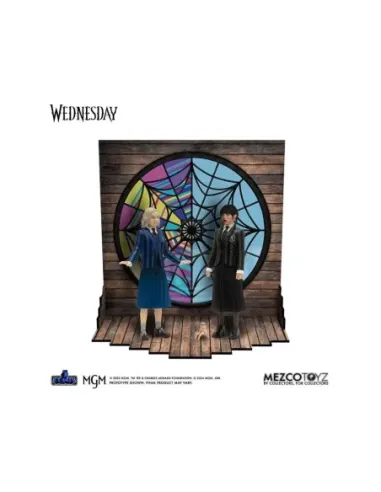 Pack 2 figuras mezco toyz wednesday 5 points wednesday & enid