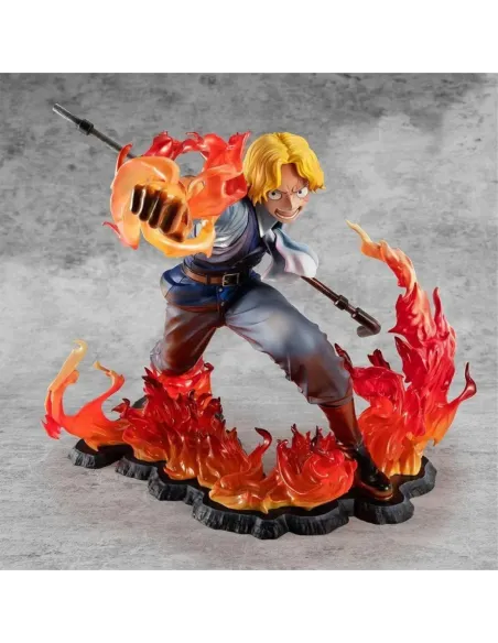 Figura megahouse one piece sabo fire fist inheritance p.o.p. edicion limitada