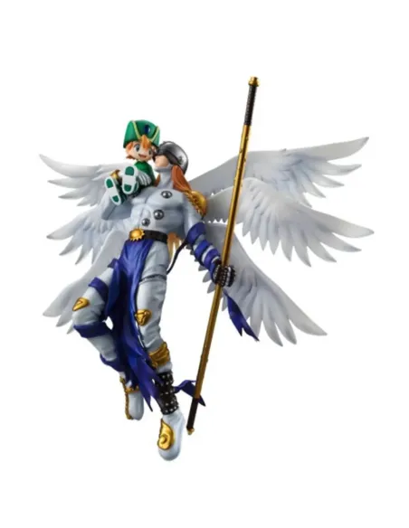 Figura megahouse digimon adventure g.e.m. angemon & takaishi takeru