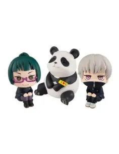 Pack 3 figuras megahouse look up jujutsu kaisen maki toge panda gift set