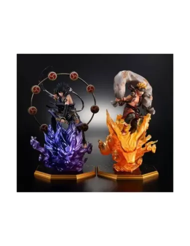 Pack 2 figuras megahouse naruto shippuden naruto dios del viento + sasuke dios del trueno