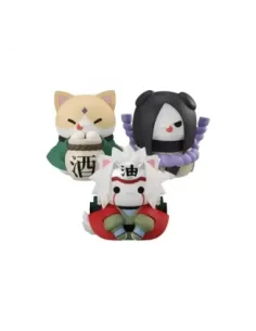 Pack figuras megahouse 3 unidades naruto megacat nyanto! gift incluido