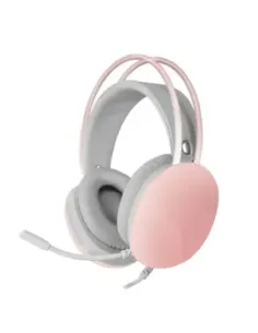 Auriculares mars gaming mh - glow jack 3.5mm rgb rosas