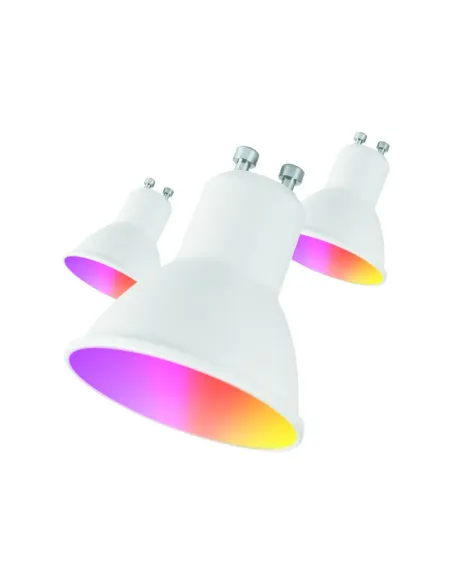 Bombilla muvit io gu10 5.5w rgb pack 3 unidades