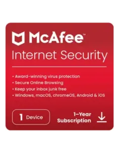 Antivirus mcafee internet security 1 dispositivo 1 año esd (descarga directa)