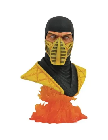 Figura busto diamond select toys mortal kombat scorpion escala 1 - 2 legends in 3d re - run resina