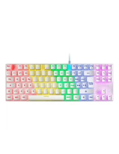 Teclado inalambrico mars gaming mk80 blanco italiano