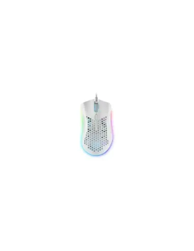 Mouse raton mars gaming optico usb 7 botones 32000ppp rgb blanco