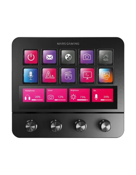Control deck pro mars gaming msdpro negro