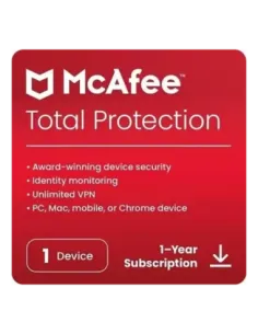 Antivirus mcafee total proteccion 1 dispositivo 1 año esd (descarga directa)