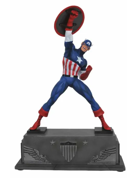 Figura diamond collection marvel avengers capitan america estatua resina 30 cm premier collection