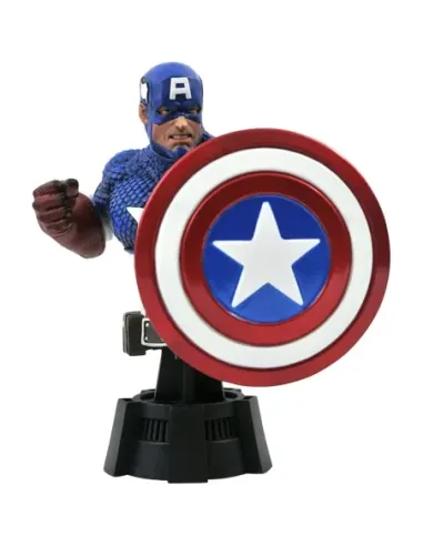 Figura busto diamond select toys marvel animado capitan america escala 1 - 7 resina